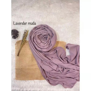 Jilbab Pashmina Kaos Lavender Muda