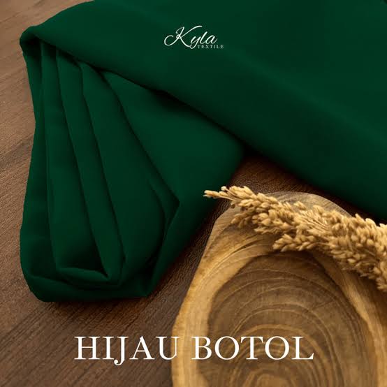 Jilbab Pashmina Ceruty Babydoll Hijau Botol