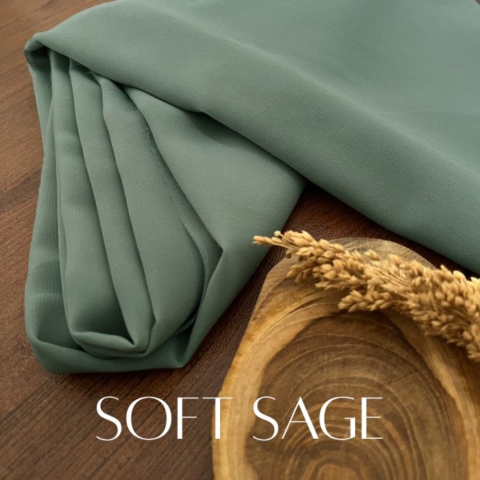 Jilbab Pashmina Ceruty Babydoll Soft Sage