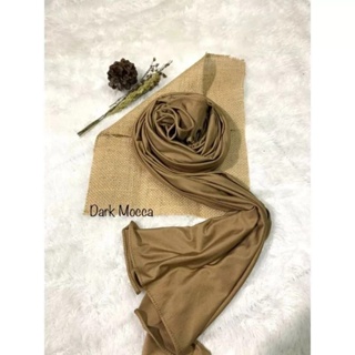 Jilbab Pashmina Kaos Dark Mocca