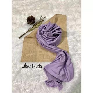 Jilbab Pashmina Kaos Lilac Muda