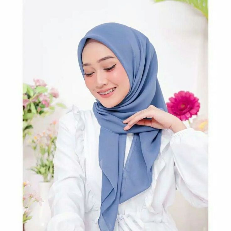 Jilbab Bella Square Segi Empat Denim