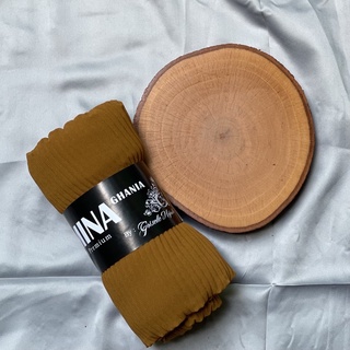 Jilbab Pashmina Plisket Mustard